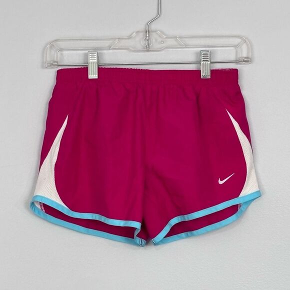 Nike | Girls Pink Athletic Running Shorts Size Medium - Picture 1 of 14